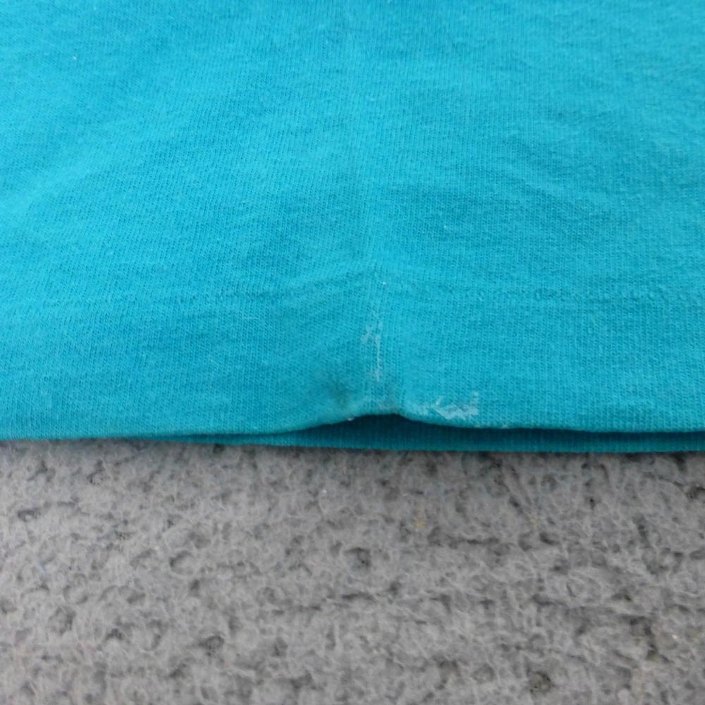 Vintage Fruit of the Loom Washington Apples Teal T-Shirt Single Stitch Large - Picture 10 of 11